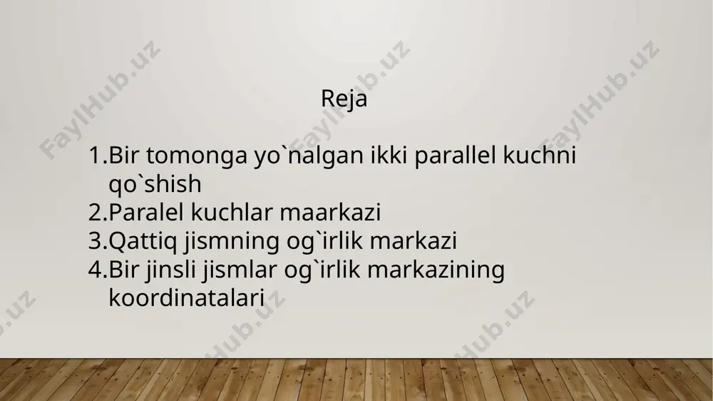 qattiq jismning og'irlik markazi - Page 2