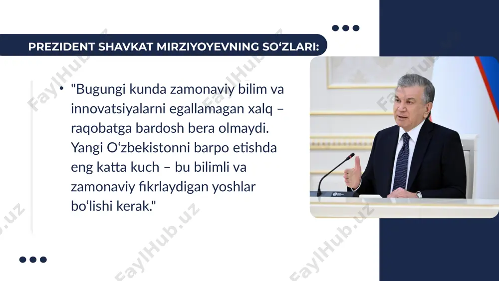 i faol ishtirokchi qiladi. 🔹 ahamiyati: 🎯 mustaqil fikrlash 🎯 faollik 🎯 darsda qiziqish ortadi 📗 2. m. jo‘rayev – “innovatsion pedagogik texnologiyalar va ularning o‘quv jarayonidagi ahamiyati” 🔹 asosiy g‘oya: akt, muammoli va loyiha asosida o‘qitish – samarali yondashuvlar sifatida ko‘rsatiladi. 🔹 ahamiyati: 💡 muammo yechish ko‘nikmasi 💡 mustaqillik 💡 o‘quvchida tanqidiy fikrlash shakllanadi mavzuga oid adabiyotlar tahlili 🇸🇬 singapur 📘 tan chee seng (2017) – "innovatsion ta’lim texnologiyalarining ta’lim tizimidagi o‘rni" 🔹 asosiy g‘oya: singapurda ta’lim tizimi o‘quvchilarga tizimli, tanqidiy fikrlashni rivojlantirishga yo‘naltirilgan. akt va loyiha asosida o‘qitish keng tarqalgan. 🎯 natija: o‘quvchilar global raqobatga tayyor bo‘lib, yuqori sifatli ta’lim olishadi. 🇬🇧 buyuk britaniya 📘 david h. hargreaves (2004) – "innovatsion ta’lim: kreativ pedagogika" 🔹 asosiy g‘oya: buyuk britaniya ta’lim tizimi ijodiy yondashuvlarni qo‘llab-quvvatlaydi. loyiha asosida o‘qitish va kooperativ ta’lim metodlari o‘quvchilarga mustaqil fikrlashni o‘rgatadi. 🎯 natija: o‘quvchilar o‘zini ifoda etishda, muammolarni hal qilishda va jamoada ishlashda kuchli …