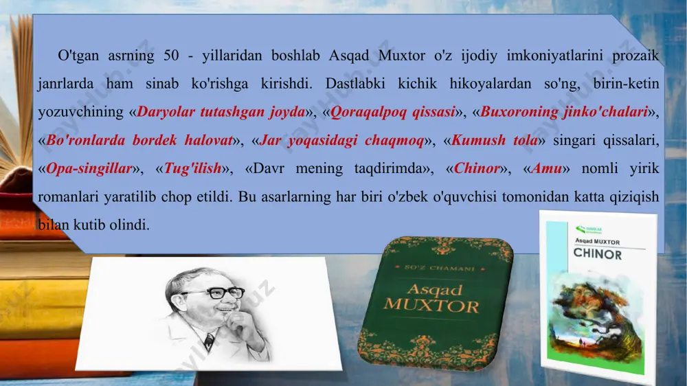 rushda o'lgan otasining xotirasiga hurmatni yo'qotmagan. u «bersang — yeyman, ursang — o'laman» deydigan odamlar xilidan ham emas. konda, og'ir sharoitda halol mehnat qiladi, yaxshi ishlagani uchun hatto faxriy yorliqlar bilan ham taqdirlanadi. uning qalbi ham insoniy tuyg'ularga to'la. darslikda berilgan parchanigina emas, romanning to'liq matnini o'qisangiz, akbarali va u bilan birga ishlaydigan go'zal bir qiz o'rtasida qanchalar haroratli muhabbat kechganiga guvoh ham bo'lasiz... bir qarashda, bunday yigitning hayotdan baxt talab qilishga, umrini tinch-xotirjamlikda o'tkazishga to'liq haqqi bor. lekin... lekin yozuvchi inson bolasidan kutiladigan vazifa, uning dunyoga berishi lozim bo'lgan hissasi bu bilan chek-lanmasligini qat'iy turib isbotlaydi. dunyoda faqat yaxshi bo'lishning, odobli, itoatli, yumshoqtabiat bo'lishning o'zi yetmasligini uqtiradi. zero, hayot shunchalar shafqatsiz, uning kutilmagan zarbalari, sinovlari shu qadar ko'pki, in­son ularga doimiy tayyor turmog'i lozim. «hayotim bir tekis, avvaldan rejalashtirganimdek, ortiqcha g'avg'olarsiz o'tadi», — degan kimsa aksariyat holda adashadi. agar hayot rejaga, bir chiziqqa doimo bo'ysunganida edi, insoniyat allaqachon o'ziga …