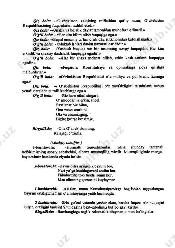 “baxtimiz qomusi” mavzusidagi tadbir ishlanmasi - Page 5