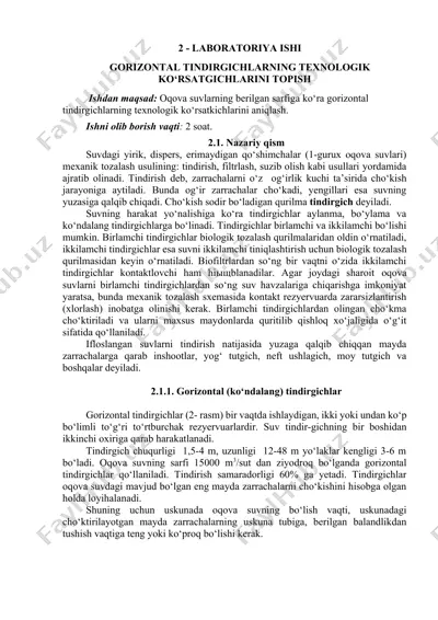 gorizontal tindirgichlarning teхnоlоgik ko‘rsatgichlarini tоpish — DOCX