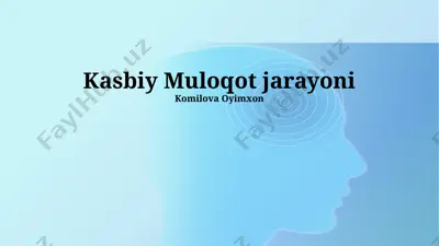 kasbiy muloqot jarayoni — PPTX