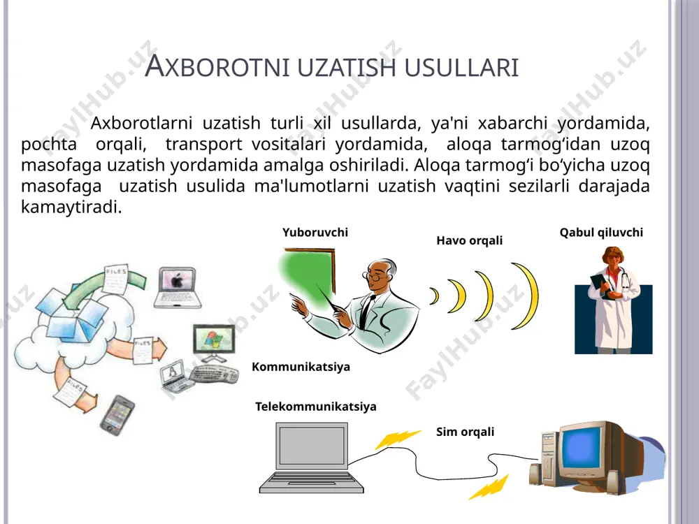 axborot tushunchasi va uning turlari. o’quv amaliyotdagi ahamiyati - Page 5