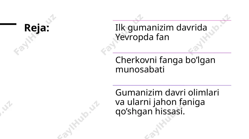 hga qaratilgan rivojlanayotgan fan tili metaforizm va maxsus mazmunlilik bilan ajralib turardi va sintetik fikrlash hali sehrli amaliyotlardan, alkimyo, numerologiya va h.k.lardan xalos bo`lmadi. o`rta asrlar qadriyatlar tizimini rad etib, uyg`onish davri madaniyat namoyandalari o`zlarining vazifalarini qadimgi ideallarga qaytishda ko`rdilar. qadriyatlar tizimini tubdan o`zgartirish zarurati antik davrga bo`lgan qiziqishni aniqladi. o`zining miqyosida misli ko`rilmagan o`lchovga ega bo`lgan qadimiylik, odatda, adabiy tilda (qadimgi lotin tilida) va dramaturgiyada, haykaltaroshlikda, me`morchilikda va hokazolarda yangi shakllarni yaratish uchun ideal, universal ibrat namunasi, bitmas-tuganmas manba va haqiqiy qo`llanma bo`lib xizmat qildi. qadimgi g`oyalar nafaqat paydo bo`layotgan intellektual harakatlar bilan birga yashab, balki ular bilan chambarchas o`zaro aloqada bo`lib, natijada dunyoga yangi nuqtai nazar tug`ildi. qayta tiklangan antik davr o`ziga xos oyna edi, u orqali uyg`onish davri o`zini tanidi, an`anaviy xristian g`oyalari fonida o`ziga xosligini ochib berdi. yangi davr mazmunini tashkil etgan iqtisodiy va ijtimoiy-madaniy jarayonlar, qadimgi davrning yuksak ideallari va intellektual merosi italiyalik gumanistlar tomonidan …