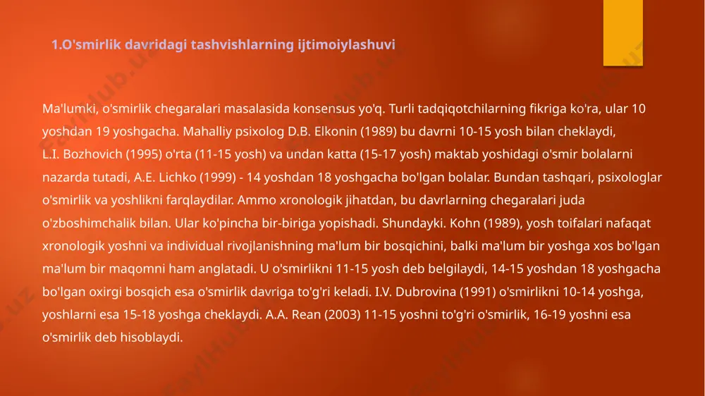 alarni (xususan, barcha turdagi mudofaa reaktsiyalarini, o'rnini bosish va namoyon bo'lishni amalga oshirishni) nazarda tutadi. v.s. sobkin (1998) ta'kidlaganidek, oilaning moddiy farovonligi, uning yuqori moddiy ahvoli o'smirlarning o'z kelajagiga ishonchi va nekbinligiga sezilarli ta'sir ko'rsatadi. yuqori ta’minlangan oilalar maktab o‘quvchilari orasida 38,6 foizi, kam ta’minlangan oilalar o‘quvchilari orasida 14,9 foizi o‘z hayot istiqboliga optimistik qaraydi. oilaning moddiy ahvoli past va yuqori bo'lgan maktab o'quvchilari o'rtasidagi xarakterli farqlar ularning o'zini o'zi amalga oshirishga bo'lgan munosabatida namoyon bo'ladi. kam ta'minlangan oilalardagi o'spirinlarning o'zini o'zi anglash istagi ularning ijtimoiy mavqeini (aniqrog'i, oilaning mavqeini) o'zgartirish, past ijtimoiy qatlamdan yuqori qatlamga o'tish istagi bilan bog'liq. ushbu ma'lumotlarni yuqorida aytib o'tilgan noaniqlik va hayot rejalarining shakllanmaganligi bilan taqqoslash bizga maxsus semantik ziddiyatni aniqlashga imkon beradi, 3.o'smirlik davridagi tashvishlarni o'lchash metodikasi. xavotirni o'lchash usullari. ko'pgina tadqiqotchilar tashvishli o'smirlarning yuqori foizini ko'rsatishlariga qaramay, tadqiqotchilarning tashvishlanishning alohida turlari bo'yicha ma'lumotlari qarama-qarshidir. shunday qilib, masalan, maktab tashvishining mavjudligi a.m. parishioners …