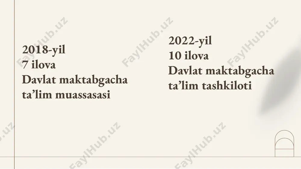 va baholaydi. pedagog bolaning, ota-onalarining va mahalliy jamoatchilik vakillarining firkri va tajribasini hurmat qiladi va o’z ishini teng sheriklik asosida quradi. 2.2 bo’limda qisqacha tushuntirish berilgan 2.2 to’liqroq tushuntirish berilgan 2.2. mttda ta’lim va tarbiya jarayonini tashkil etish tamoyillari 2022-yil tamoyillar o‘zbekiston respublikasi maktabgacha ta’lim tashkilotlaridan kutilayotgan natijalarni, shuningdek, maktabgacha ta’lim tashkilotlari pedagoglari tomonidan davlat o‘quv dasturini amalga oshirishda ta’minlanishi kerak bo‘lgan rivojlantiruvchi muhitning xususiyatlarini, maktabgacha yoshdagi bolalarga ta’lim berish va rivojlantirishdagi yondashuvlarni tavsiflaydi. mtt ta’limva tarbiya jarayonining tamoyillari quyidagilardan iborat: ● bolalikni o‘ziga xos qadriyat ekanligini tan olish. bolalik – bu muhim ahamiyatga molik yosh va hayotiy davr. bolalikning o‘ziga xos xususiyati - bu bolalarning ta’lim olish tajribasi natijasida kattalardan ko‘ra ko‘proq o‘rganish va o‘zgarish qobiliyatiga ega ekanligidir. bolalik – bu baxtli bolalik huquqi tan olinadigan, bola rivojlanishining muhim bosqichi. ● bolaning huquqi, individualligi va rivojlanish imkoniyatlarini hisobga olish. barcha bolalar katta imkoniyat egasi bo‘lib dunyoga keladi va har …