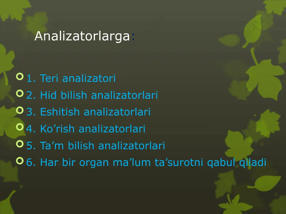 sezgi organlarining ahamiyati va ko’rish analizatori - Page 3