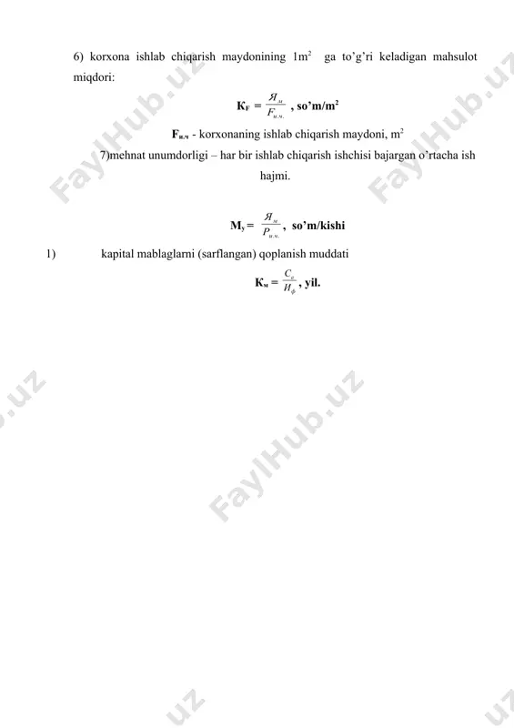 remont korxonalarida mahsulot tannarxini va texnik-iqtisodiy ko’rsatkichlarini aniqlash - Page 5