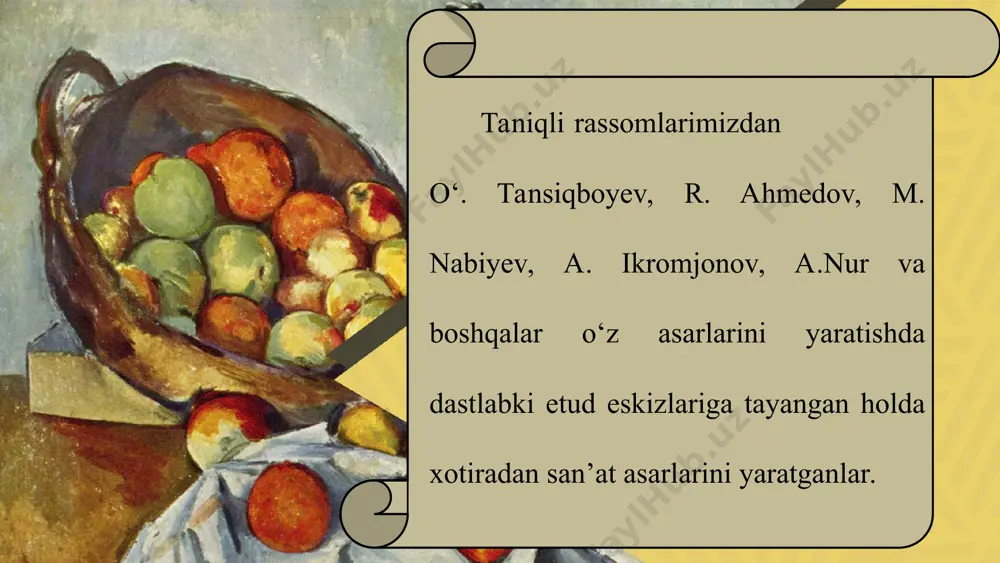 xotiradan naturmort kompozitsiyasini ishlash 5 - sinf - Page 4