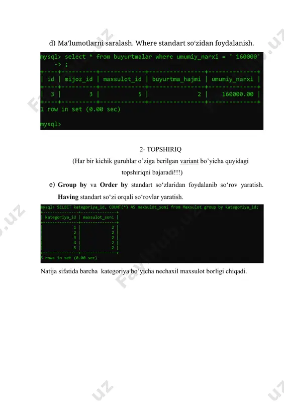 malumotlar bazasini loyihalash va aloqa diagrammasi jadvallarini yaratish - Page 5