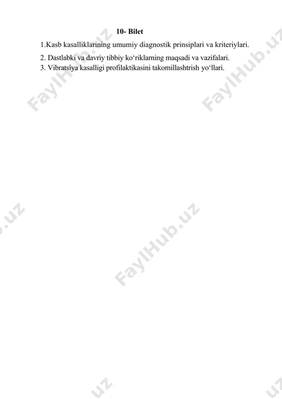 kasb kasalliklari fanidan yakuniy nazorat savollari - Page 3