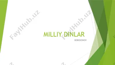 milliy dinlar — PPTX