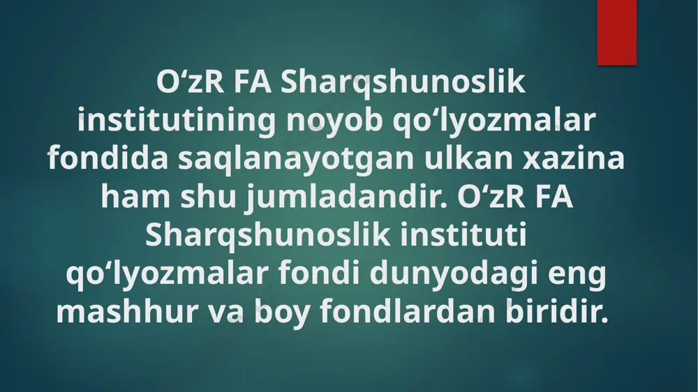 o‘zr fa abu rayhon beruniy nomidagi sharqshunoslik institutining qo‘lyozmalar fondi - Page 5