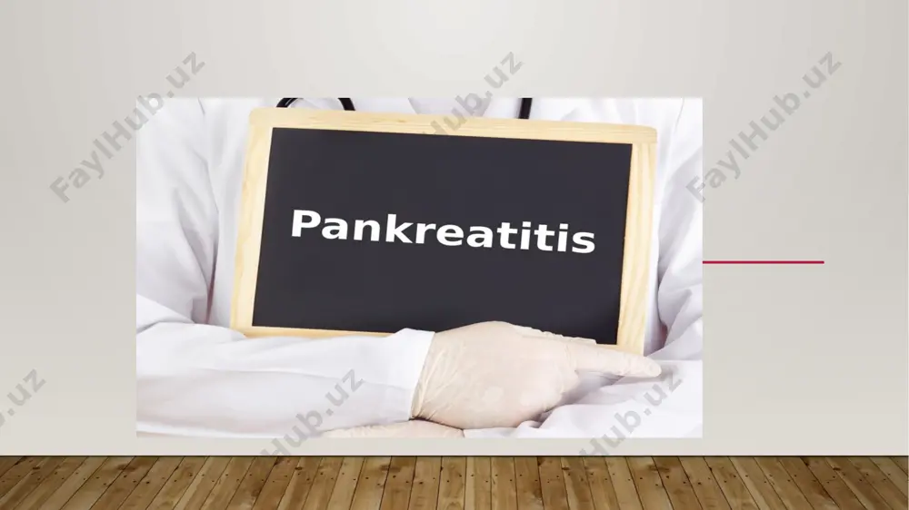 bilan kasallangan bemorlarda hla al, b8, b27, cw1 tizimining antigenlari aniqlanadi). idiopatik surunkali pankreatit - kasallikning faqat 60—80%da etio- logiyasi aniqlanadi, qolgan holatlarda kasallik noma’lum etiologiyali deb ataladi. patogenez. surunkali pankreatitda asosiy patogenetik mexanizm bo‘lib, o‘z fermentlar (tripsinogen, xemotripsinogen, proelastaza, fosfolipaza a) faolligining oshishi natijasida bez to'qimasining zararlanishi (slush, koagulyatsion nekroz, bez to‘qimasining fibrozi) hisoblanadi. atsinar hujayralaming o‘limi va me’da osti bezi sekretor yol lining obstruksiyasi natijasida 12 b.i. pankreatik fermentlar ajralishi susayadi. natijada, me’da osti bezining tashqi sekretor yetishmovchiligi kelib chiqadi. langerxans orolchasining zararlanishi natijasida uning endokrin fao- liyati buziladi: glyukagon yetishmasligi (gipoglikemik sindrom) va insu­lin yetishmasligi (qandli diabet) kelib chiqadi. yevropa mamlakatlarida qabul qilingan (marsel—rim, 1988) tasnif- ga ko‘ra quyidagi klinik shakllari farqlanadi: surunkali kalsifikatsiyalangan pankreatit — kasallikning ko‘p uchraydigan shakli bo‘lib, ko‘proq alkogol etiologiyali bo‘ladi. me’da osti bezi- ning notekis zararlanishi va kalsifikatsiyasi, bez yollarida toshlar hosil bolishi va stenozlanishi, atrofik jarayonlar rivojlanishi bilan tavsiflanadi. surunkali obstruktiv …