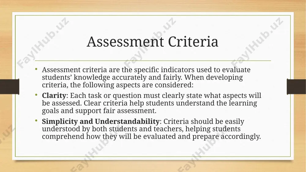 developing assessment forms and criteria - Page 5