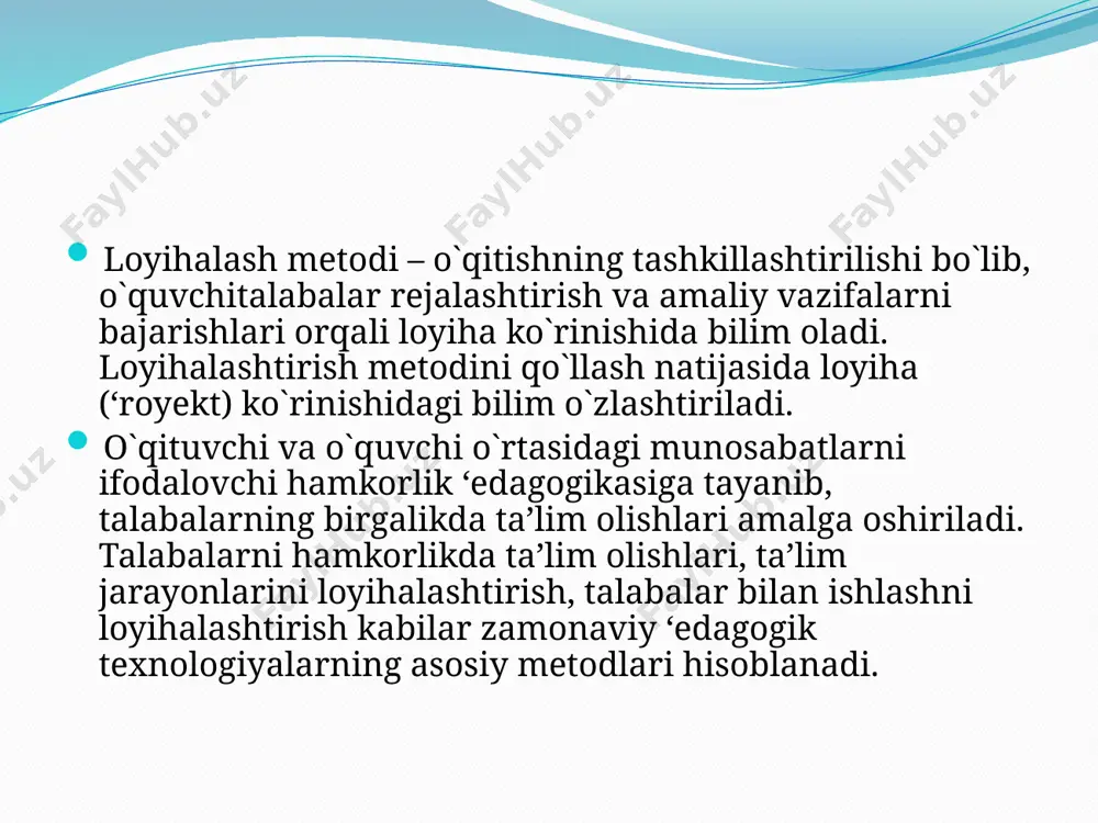 i xulosa va asosiy fikrlar. innovatsiyalarni qabul qilish orqali iqtisodlar barqaror o‘sishga erisha oladi, ijtimoiy muammolarni hal qiladi va raqobatbardoshlikni oshiradi. innovatsiyalar iqtisodiy taraqqiyotga yordam beradi to'siqlarni engib o'tish va innovatsiyalar uchun qulay muhitni rag'batlantirish uchun samarali strategiyalar va siyosatlar zarur. bunga esa ta’limdagi innovatsiyalar orqali erishamiz. o‘qituvchi va tarbiyachilarga qo‘yiladigan muhim talablardan biri ta’lim sohasidagi innovatsiyalarni chuqur tushunib yetish, qo‘llash orqali yoshlarni mustaqil fikrlashga o‘rgatishdan iborat. o‘quv-tarbiyaviy jarayonni tashkil etishda zamonaviy pedagogik va innovatsion texnologiyalardan foydalanishning tatbiqiy asoslarini va ulardan foydalanish samarali yo‘llarini ishlab chiqish ta’lim tizimi oldida turgan dolzarb masalalardan biridir. bu ishlarni amalga oshirishda uzluksiz ta’limning, ayniqsa, oliy ta’lim muassasalari va unda faoliyat olib borayotgan professor-o‘qituvchilarning yetarli kasbiy malakaga ega bo‘lishlari, o‘z ustida ishlashlari, pedagogikaning ilg’or tajribalaridan xabardor bo‘lishlari alohida ahamyatga ega. sрu jihatdan olganda hamkorlik pedagogikasi mohiyati va g’oyalarini bilish va undan foydalanish muhim ahamiyat kasb etadi. hamkorlik pedagogikasi g’oyalari bugungi kunda pedagogik texnologiyalar mazmuniga singdirilgan …