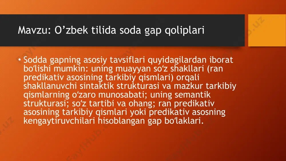 g voqealanishi, imkoniyatning hodisa sifatida yuzaga chiqishiga xos bo’lgan umumgneseologik va ontologik xususiyatlar1 lsqlarning muayyan nutqiy hodisalar sifatida voqealanishi uchun ham xosdir. gapning eng kichik qurilish qolipi [wpm] bo’lganligi sababli nutqiy voqealanishda [w] o’rnini tilning atov birliklaridan istagan biri egallashi mumkin. tilimizda atov birliklari (nominativ birliklar) sifatida so‘zlar (leksemalar), so’z birikmalari (erkin va turg’un birikma), frazemalar, kengaygan birikmalar (ravishdosh oborotlar, sifatdosh oborotlar, harakat nomili oborotlar) chiqishi sababli2 bu qolipning nutqiy voqealanish jarayonida sintaktik tabiati xilma – xil bo’lgan holda faqat bitta asosiy, [wpm] uchun relevant bo’lgan xususiyatga ega bo’lgan istagan turdagi birlik kela oladi. turkiy tillarning o‘ziga xos struktur xususiyatlaridan biri shundaki, bu tillarda istalgan kattalikdagi nutqiy gap sifatdosh, ravishdosh va harakat nomlari orasida bitta nominativ birlikka transformatsiya etilishi va boshqa bir gap tarkibida bitta konstruktiv bo’lak yoki bitta konstruktiv bo’lakning kengaytiruvchisi mavqeyida kiritilishi mumkin.3 sintaktik qoliplarning hosilalari nutqiy vaziyatda hosil qilinganligi uchun ham ularni nutqiy (lisoniy emas) hosila deymiz …