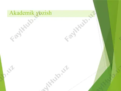 akademik yozish — PPTX