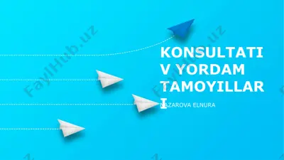 konsultativ yordam tamoyillari — PPTX