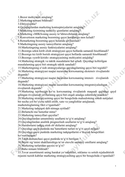 markеting asoslari — DOC