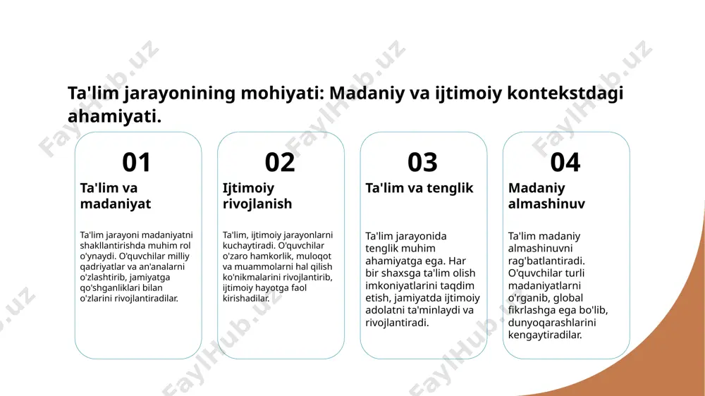 ta'lim jarayonining mazmuni mohiyati va uning tuzilishi - Page 5