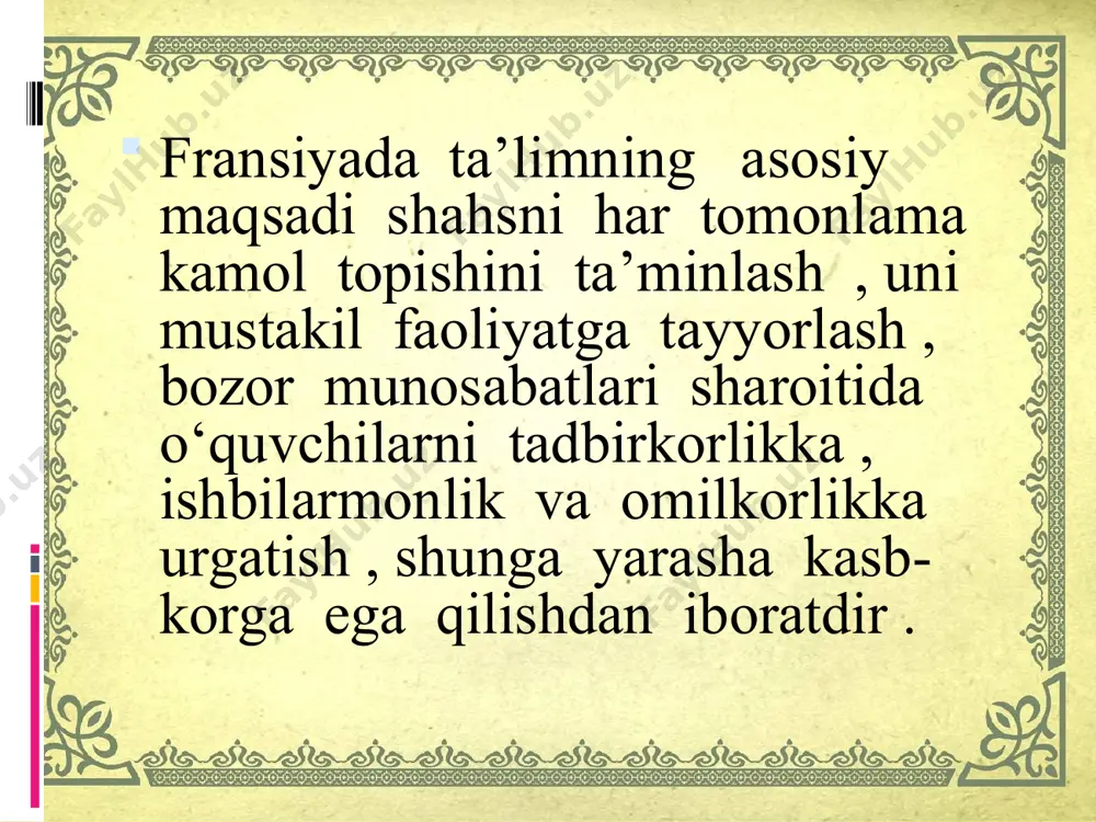 lari, sintaktik tuzilmalar o`zlashgan. * foydalanilgan adabiyot siluyanovoy i. v. bioetika v rossii: sеnnosti i zakono`., m. 2001. r karimov sh.i. soglom ovkatlanish –salomatlik mеzoni 2015 yil faulеr m.. etika i sеstrinskoе dеlo. m., 1994. mеrta dj.. spravochnik vracha obhеy praktiki. m.,1998. magazanik n.a.. iskusstvo obhеniya s bolno`mi. m., 1991. *
