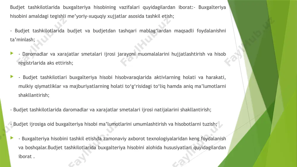 budjet tashkilotlarida buxgalteriya hisobini tashkil elish - Page 5