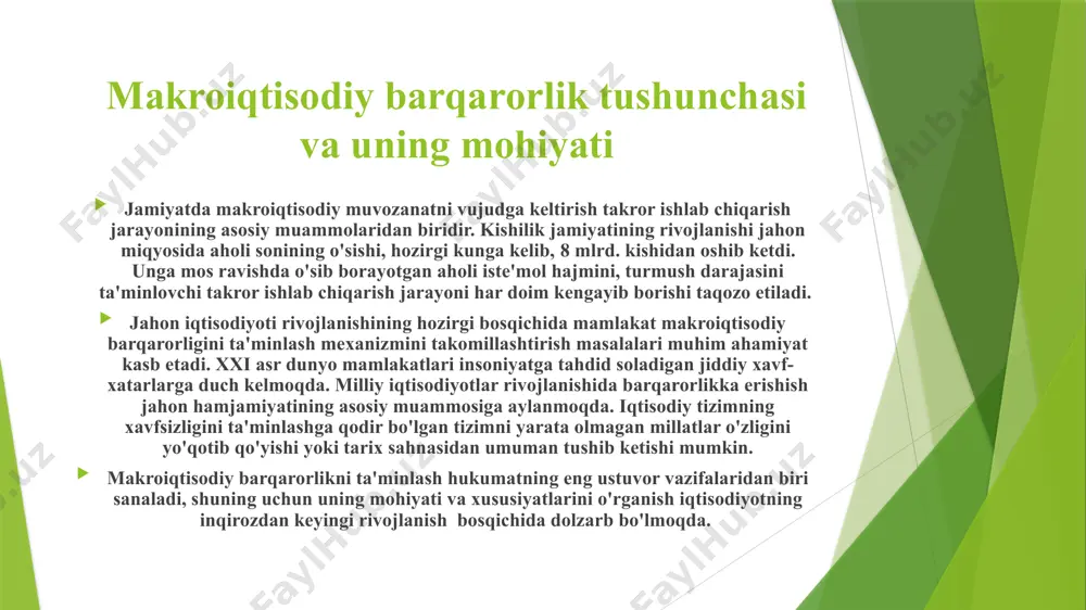 k tarmoq va hududlar eksporti rejasi ham taqdimot qilindi. jumladan, hududiy eksportni 60 foizga oshirib, qariyb 10 milliard dollarga yetkazish reja qilinmoqda. davlatimiz rahbari elektr texnikasi, to‘qimachilik, qurilish materiallari, charm sanoati, qishloq xo‘jaligi va farmatsevtika kabi sohalar eksportini kamida 50-60 foizga oshirish bo‘yicha ko‘rsatmalar berdi. 2022 yilda o‘zbekiston yaim hajmi 80,4 mlrd dollarga ko‘tarildi o‘zbekiston yalpi ichki mahsuloti (yaim) 2022 yilda 5,7 foizga o‘sib, 888,34 trln so‘mni (80,4 mlrd dollarga yaqin) tashkil etdi. aholi jon boshiga yaim hajmi esa 2255 dollargacha oshdi, deya xabar berdi statistika agentligi. kirillchada na russkom yazike27 yanvar 2023, 22:21 iqtisodiyot o‘zbekistonda 2022 yilda yalpi ichki mahsulot (yaim) hajmi joriy narxlarda 888,34 trln so‘mga yetdi, deb xabar berdi prezident huzuridagi statistika agentligi. 2021 yil darajasiga nisbatan real o‘sish sur’ati 5,7 foizni tashkil etdi. yaimda sanoat mahsulotlarining ulushi 484,7 trln so‘mga (+5,2 foiz), xizmatlar ko‘rsatish — 343,3 trln so‘mga (+8,5 foiz), mahsulotlarga sof soliqlar — 60,3 trln …