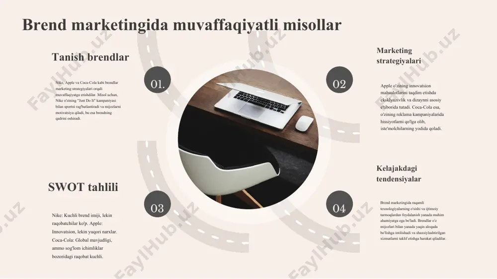 strategiyasi mahsulotni ajratadi. brend sadoqati xaridorlarni qaytishiga olib keladi. e'tiboringiz uchun rahmat! image1.jpeg image2.png image3.png image4.png image5.png image6.png image8.jpg image7.png