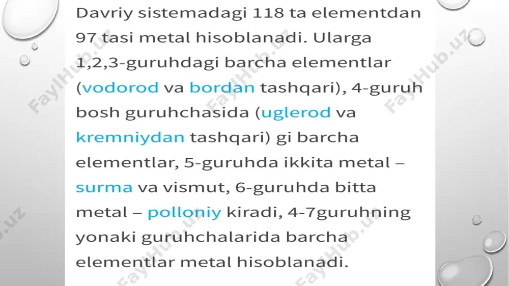 metallarning umumiy xossalari - Page 4