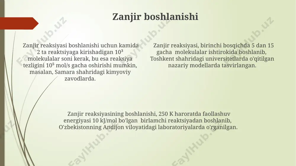 zanjir reaksiyalarning bosqichlari - Page 4