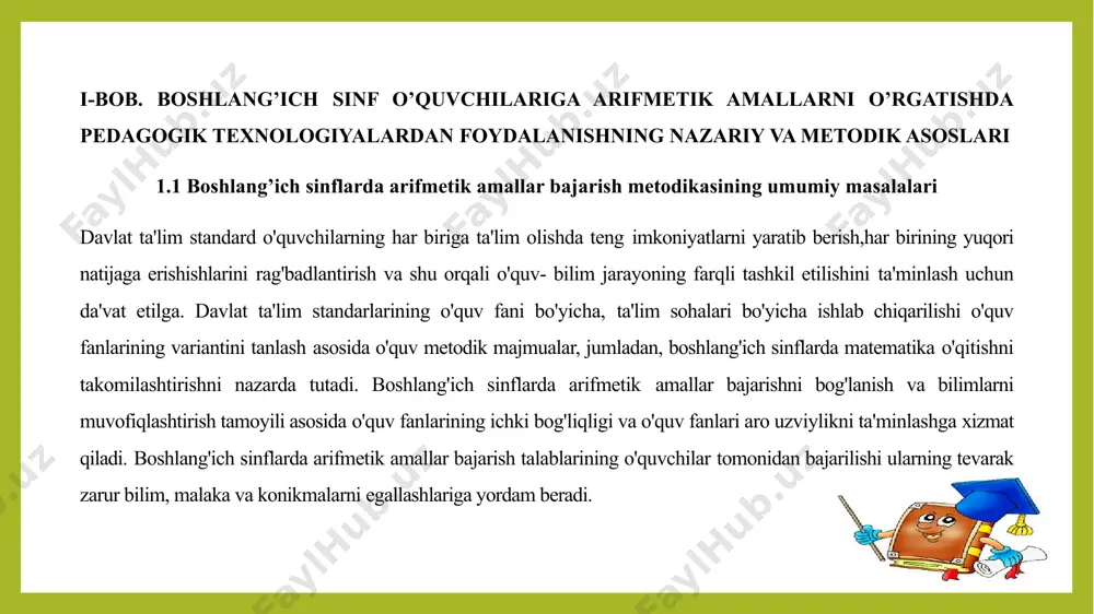 aniyatini shakllantirish, mantiqiy va ijodiy fikrlash qobiliyatini yuzaga chiqarish va olgan bilimlarini kundalik hayotda qo‘llay olish uchun samarali ta’limiy faoliyatni tashkil etishdan iborat. farzandlarimizning yuksak intellektual salohiyatli, har tomonlama yetuk va barkamol shaxs bo‘lib ulg‘ayishida boshlang‘ich ta’limning o‘rni alohida. boshlang‘ich ta’lim ta’lim-tarbiyaning keyingi bosqichlariga asosiy poydevor vazifasini o‘tashi, ayniqsa, bu davrdagi bolalarning yoshi, qiziqishlari va psixologiyasi o‘ziga xosligidan kelib chiqadigan bo‘lsak, mazkur bosqichda tashkil etiladigan darslar bolalar ruhiyatiga mos, qiziqarli hamda turli o‘yinlarga asoslangan tarzda tashkil etilishi shart. matematik masalalar sodda va tarkibli masalalarga ajratiladi. sodda masalalar bitta amal bilan yechish mumkin bo’lgan masalalar jumlasiga kiritiladi. bir nechta sodda masaladan tuzilgan va shu sababli ikki yoki undan ortiq amal yordamida yechiladigan masalalar tarkibli masalalar deyiladi. har qanday sodda masalaga doir ikkita teskari masala tuzish mumkinki, ularning har biriga o’sha syujet bo’yicha izlanayotgan son sifatida esa to’g’ri masala shartida ma’lum bo’lgan son qatnashadi sodda masalalarning asosiy turlarini quyidagicha taqsimlash boshlang’ich maktablarida …