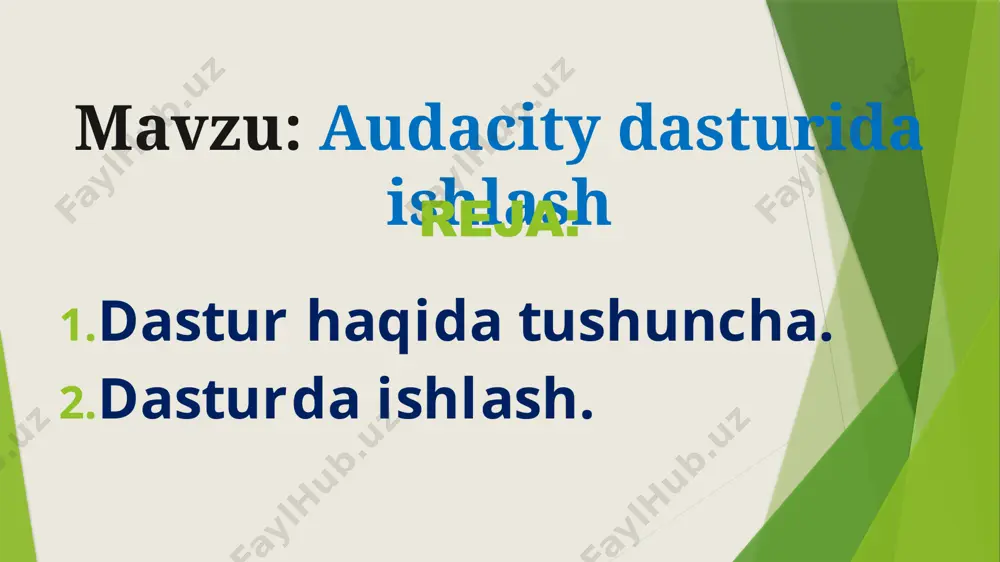 audacity dasturida ishlash - Page 2