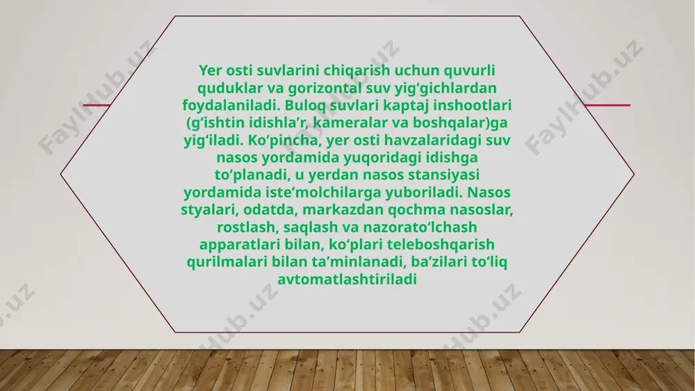suv ta’minoti tizimining umumiy tushunchasi va ularning ishlash tarzi - Page 5