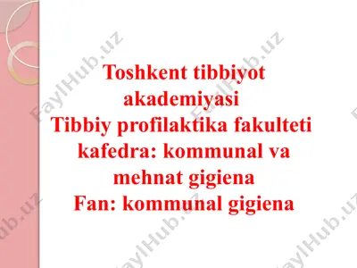 toshkent tibbiyot akademiyasi — PPTX