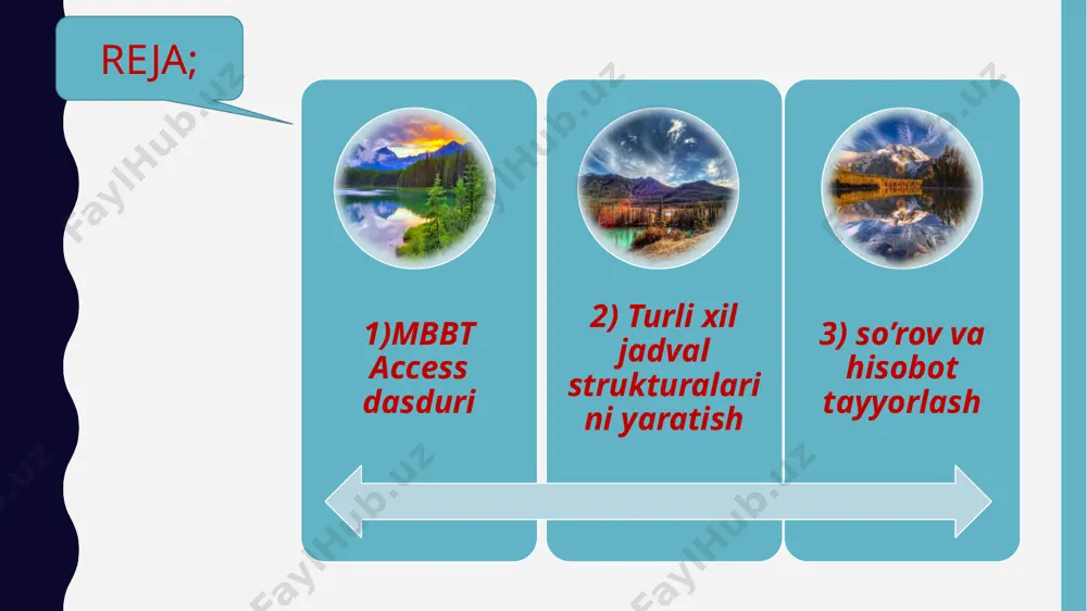 atik manbalarni tanlashingiz va o'rganishingiz kerak. bu ikkala kitob, uslubiy nashrlar va internetdagi maqolalar bo'lishi mumkin. keyin topilgan materiallarni qayta ishlash va tizimlashtirish kerak. siz qisqa tezislarni yozishingiz mumkin, muammoni batafsilroq yoritishingiz mumkin. bu hisobotning rejalashtirilgan hajmiga bog'liq. to'liq ma'lumotni tayyorlaganingizdan so'ng, xulosalar va umumlashtirishlar qilishingiz kerak. e’tiboringiz uchun rahmat image1.tmp image2.tmp image3.tmp image4.tmp image5.tmp image6.tmp image7.tmp image8.tmp image9.tmp image10.tmp image11.tmp image12.tmp /docprops/thumbnail.jpeg