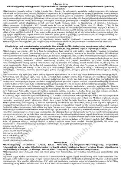 mikrobiologiya — DOCX