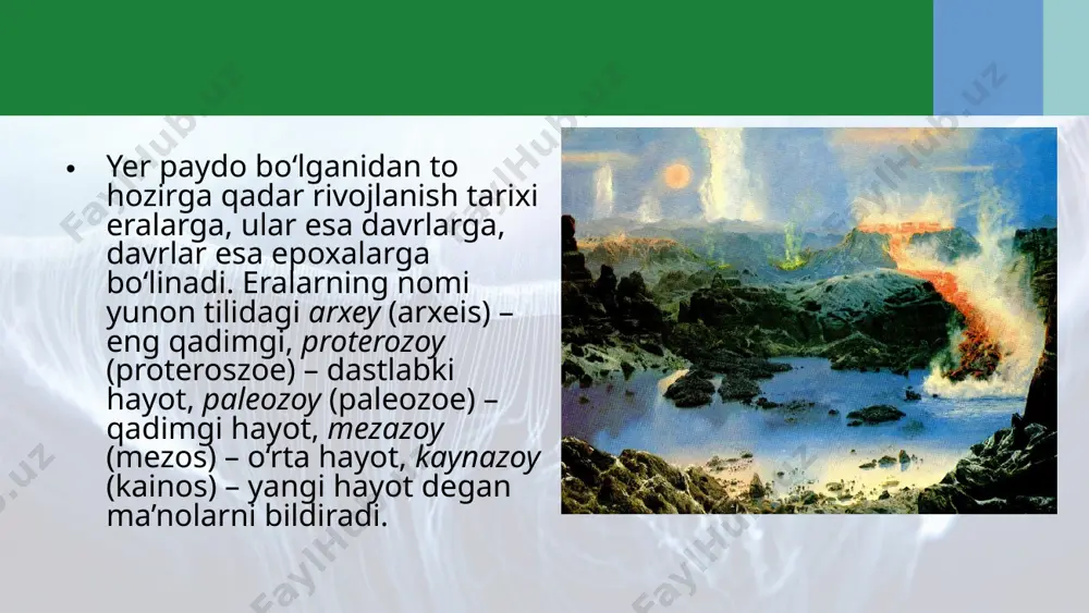 arxey, proterozoy eralaridagi hayot. 10 - sinf - Page 3