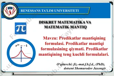diskret matematika va matematik mantiq — PPTX