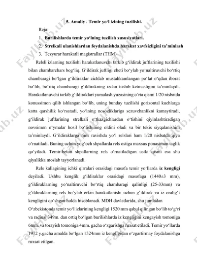 temir yo‘l izining tuzilishi — DOCX