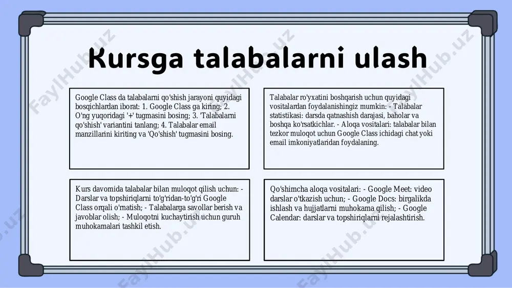 kurs yaratish jarayoni va asosiy qadamlar - Page 4