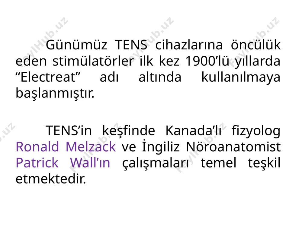 nöron uyarımı ▼ enkefalin salgılanımı ▼ pons ve bulbustaki nöronların uyarımı ▼ serotoninerjik nöron aktivasyonu ▼ medulla spinalis arka kök gangliyon hücrelerinin aksonlarında inhibe edici etki gösterirler. substantia gelatinosaya inhibitör internöronlarla bağlanan a delta lifleri elektrik stimülasyon ile uyarılır ve morfin gibi maddelerin (enkefalin ve endorfin..) salınımını uyarır. enkefalin arka boynuzda internöronlar tarafından üretilir ve c liflerini inhibe eder santral kontrol sistemi: a liflerinin bir kısmı sg’ye uğramadan dorsal kolondan beyne ilerler. bu yollarda iletim çok hızlı olur, daha aksiyon sistemi harekete geçmeden cortex ağrının yeri ve cinsi hakkında bilgi edinir. aynı hızla kapı kontrol sistemine emirler göndererek bu sistemi ayarlar. ayarlamadan sonra aksiyon sistemi harekete geçer. bu sistemin önemi: kişinin psikolojik durumu, anksiyete ve heyecan gibi durumlar hep kapı kontrol sisteminin kapılarını açar ve kapatır. örnek: savaşta yaralanan askerler. 3. lokal vazodilatasyonla ağrının azalması tens tedavisi ile özellikle myofasyal semptomlu hastalarda lokal vazodilatasyon oluştuğu ve bu vazodilatasyonun tetik noktadan …