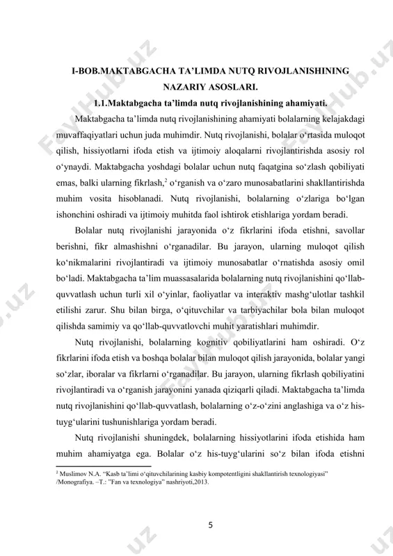 hilar va tarbiyachilar bolalar bilan muloqotda turli xil metodlarni qo‘llashlari zarur. masalan, o‘yinlar, qo‘shiqlar, she’rlar va hikoyalar orqali bolalar bilan muloqot qilish, ularning nutqiy rivojlanishini qo‘llab-quvvatlaydi. shuningdek, bolalarning nutqiy qobiliyatlarini rivojlantirish uchun turli xil interaktiv faoliyatlar va o‘yinlar tashkil etish muhimdir. bu jarayon, bolalarning nutq rivojlanishini yaxshilashga va ularning ijtimoiy ko‘nikmalarini oshirishga yordam beradi. nutq rivojlanishi, shuningdek, bolalarning kelajakdagi muvaffaqiyatlariga ham ta’sir ko‘rsatadi. maktabgacha ta’limda sifatli nutq rivojlanishi, bolalarning o‘qish, yozish va muloqot qilish ko‘nikmalarini yaxshilaydi, bu esa ularning o‘qishdagi muvaffaqiyatini oshiradi. maktabda muvaffaqiyatli o‘qish uchun bolalar yaxshi nutqiy ko‘nikmalarga ega bo‘lishlari zarur. shuningdek, ijtimoiy hayotda muvaffaqiyatli ishtirok etish uchun ham nutq rivojlanishi muhimdir. natijada, maktabgacha ta’limda nutq rivojlanishi bolalarning umumiy rivojlanishida muhim rol o‘ynaydi. nutqiy ko‘nikmalarni rivojlantirish, bolalarning fikrlash, hissiyotlarini ifoda etish, ijtimoiy munosabatlar o‘rnatish va kelajakdagi muvaffaqiyatlariga ta’sir ko‘rsatadi. shuning uchun, maktabgacha ta’lim muassasalarida bolalarning nutq rivojlanishini qo‘llab-quvvatlash zarur. bu jarayon, bolalarning kelajakdagi o‘qishdagi muvaffaqiyatlari va ijtimoiy hayotga …