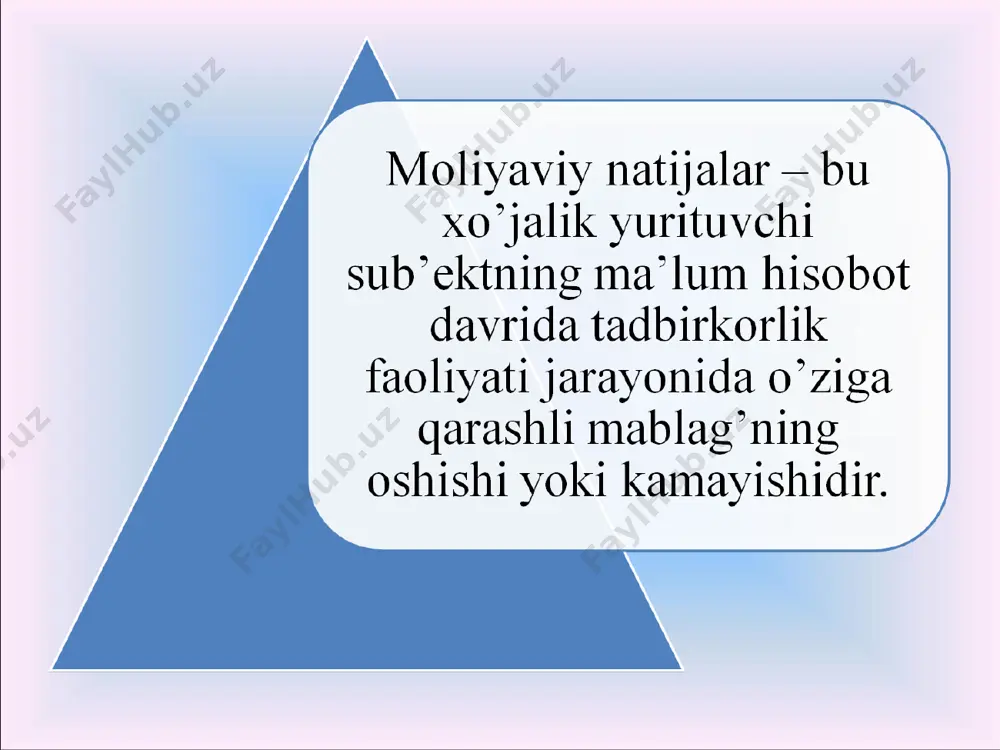 ti buxgalteriya hisobi registrlari - 10,11-jurnal-orderlar, 12,13,14,15-qaydnomalar, bosh kitob 5. operatsion faoliyat bo’yicha foyda (zarar) aniqlanishi to’g’riligi nazorati moliyaviy hisobot, buxgalteriya hisobi registrlari - 1, 2, 10,11,13,16-jurnal-orderlar, 12-16-qaydnomalar 6. asosiy faoliyatning foydasi (zarari) shakllanishi to’g’riligi nazorati moliyaviy hisobot, buxgalteriya hisobi registrlari - 1, 2, 10,11,13,15-jurnal-orderlar, 12-16-qaydnomalar 7. soliq to’langunga qadar foyda (zarar)aniqlanishi to’g’riligi nazorati moliyaviy hisobot, buxgalteriya hisobi registrlari - 1, 10,11,13,15-jurnal-orderlar, 12-16-qaydnomalar 8. hisobot davri sof foydasi (sof zarari) aniqlanishi to’g’riligi nazorati moliyaviy hisobot, buxgalteriya hisobi registrlari - 1, 10,11,13,15-jurnal-orderlar, 12-16-qaydnomalar 9. shubhali qarzlar bo’yicha rezervlar shakllanishi asoslanganligi va uning to’g’ri aks ettirilganligi nazorati shubhali qarlar bo’yicha rezervlarni shakllantirish bo’yicha hisob siyosati bo’limi, buxgalteriya hisobi registrlari, bosh kitob 10. kelgusi davr daromadlari aks ettirilishi to’g’riligi nazorati bosh kitob, buxgalteriya hisobi registrlari 11. hisob siyosati va ta’sis hujjatlariga binoan rezerv fondiga va boshqalarga ajratmalar to’g’riligi nazorati hisob siyosati, ta’sis hujjatlari foyda va zararlar to’g’risidagi hisobot shakllarining xususiyatlari asosiy omillar britan-amerika …