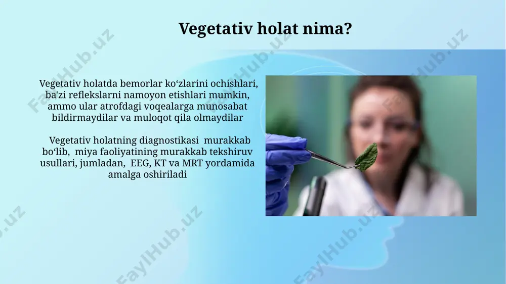 vegetativ holat. sun'iy medikamentoz koma xaqda tushuncha - Page 5