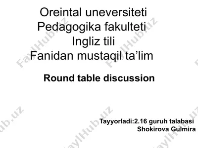 round table discussion — PPTX