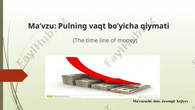 pulning vaqt boyicha qiymati — PPTX