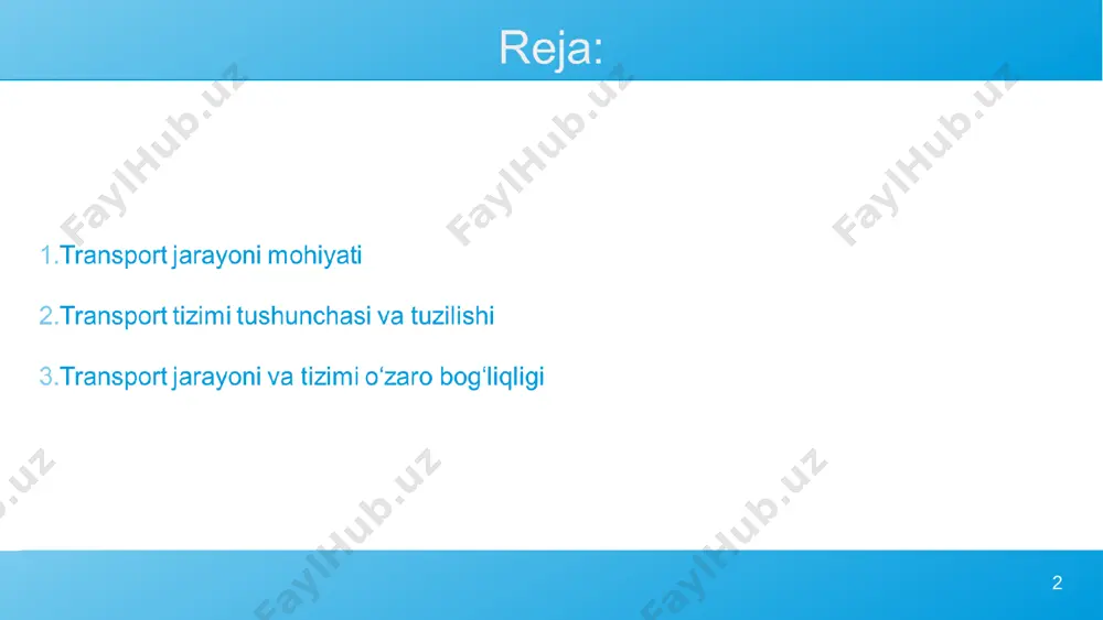 transport jarayoni va transport tizimi - Page 2
