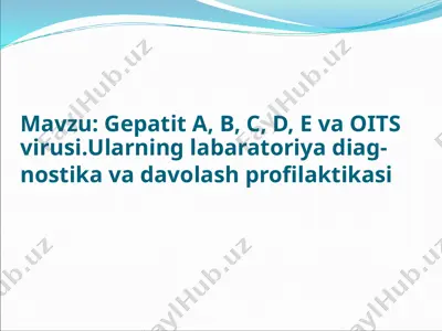gepatit a virusi — PPTX