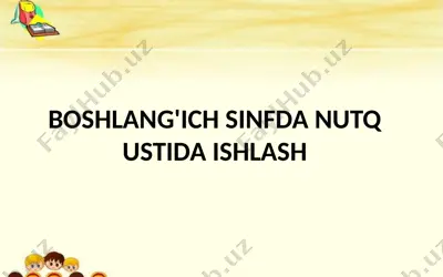 nutq ustida ishlash — PPTX